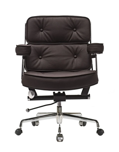 Eames Style Executive ES104 Dark Brown Leather Lobby Chair
