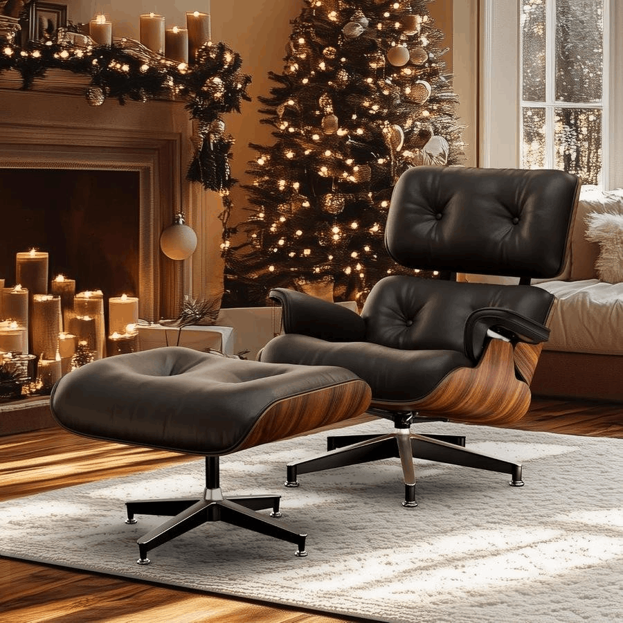 Eames Style Lounge Chair & Ottoman