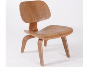 Eames style LCW plywood chair ashwood front view