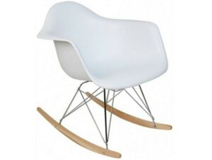 Eames style RAR rocking chair white timeless replica with brilliant cool white