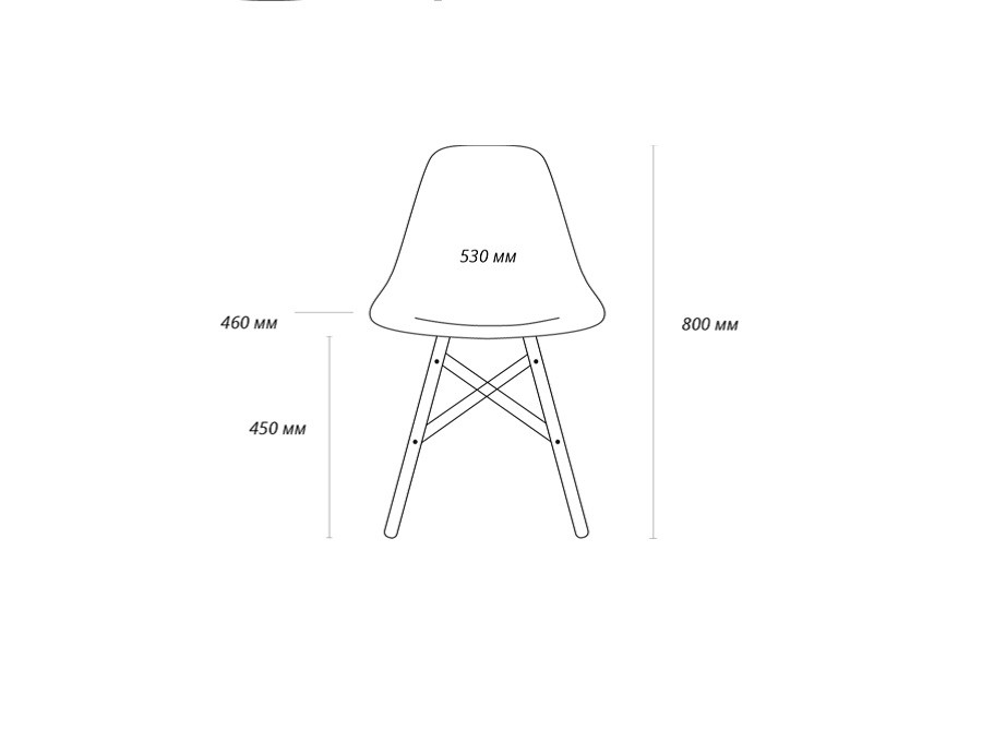Eames Style DSW Black Dining Chairs - Set of 4 Replica - Image 6