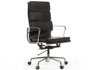 Eames Style EA219 Soft Pad High Back Office Chair Replica – Black Leather