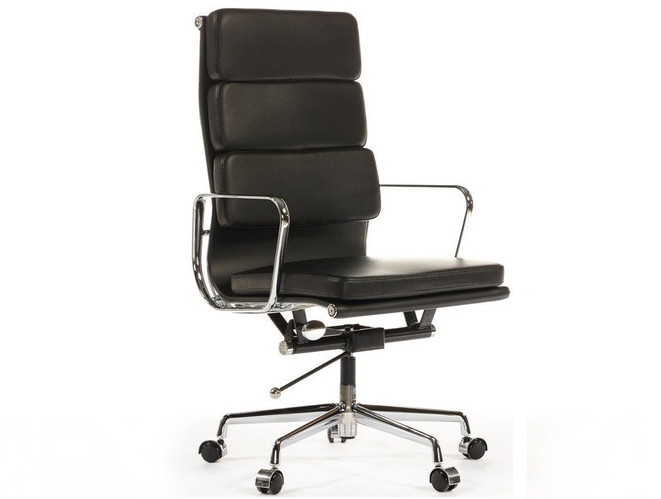 Eames Style EA219 Soft Pad High Back Office Chair Replica – Black Leather