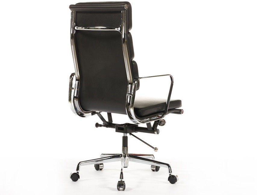 Eames Style EA219 Soft Pad High Back Office Chair Replica – Black Leather - Image 4