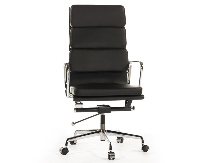 Eames Style EA219 Soft Pad High Back Office Chair Replica – Black Leather - Image 5