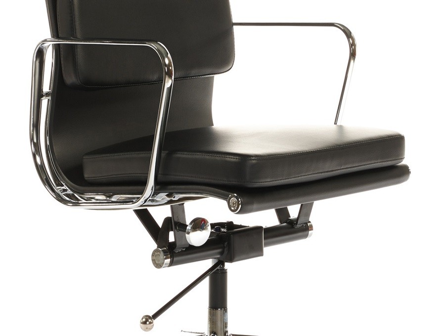 Eames Style EA219 Soft Pad High Back Office Chair Replica – Black Leather - Image 7