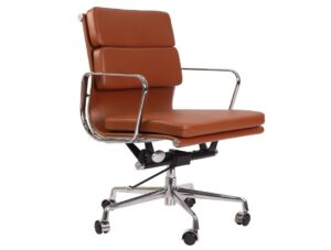 Eames EA217 Soft Pad Office Chair Replica – Low Back Tan Leather in modern European office