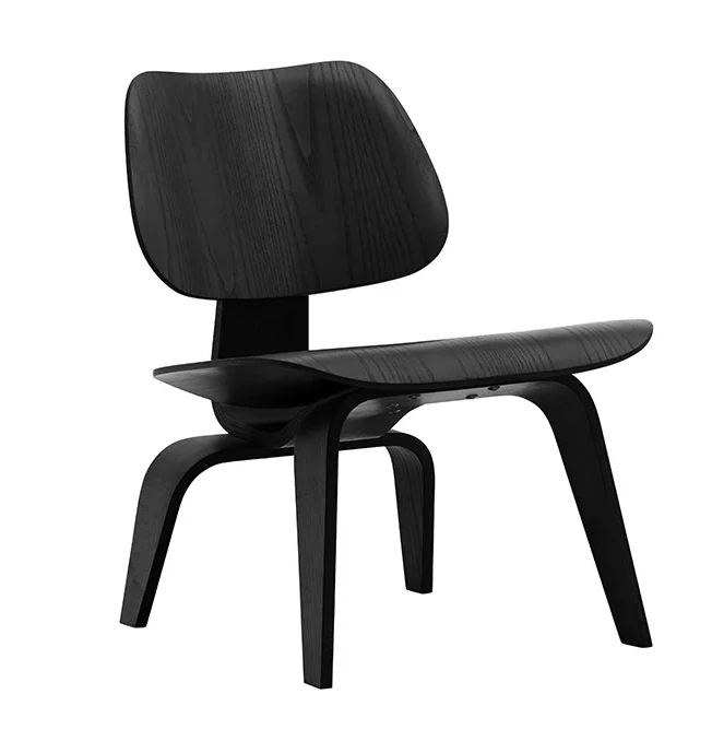 Eames Style LCW Plywood Chair – Modern Black Stained